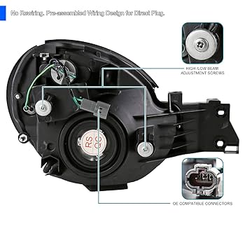 エナジーテラピ Amazon.com: SPEC-D TUNING Clear Headlights Compatible with
